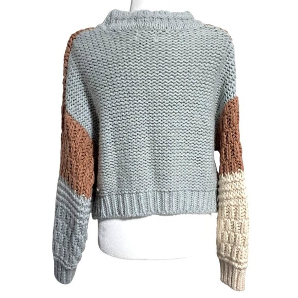 Universal Thread Multicolor Chunky Knit Cropped Sweater XL Slouchy Womens Pullov - Picture 5 of 11